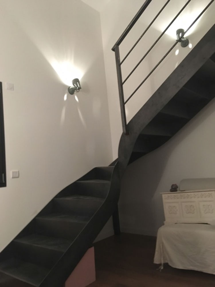 escalier quart tournant limon extérieur marche balancé avec (1)